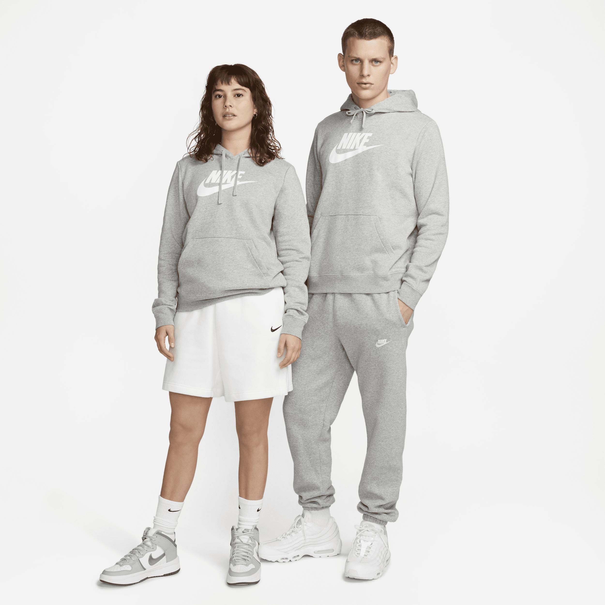 Women's Nike Sportswear Club Large Logo Fleece Hoodie, Size: Medium, Gray Grey Product Image
