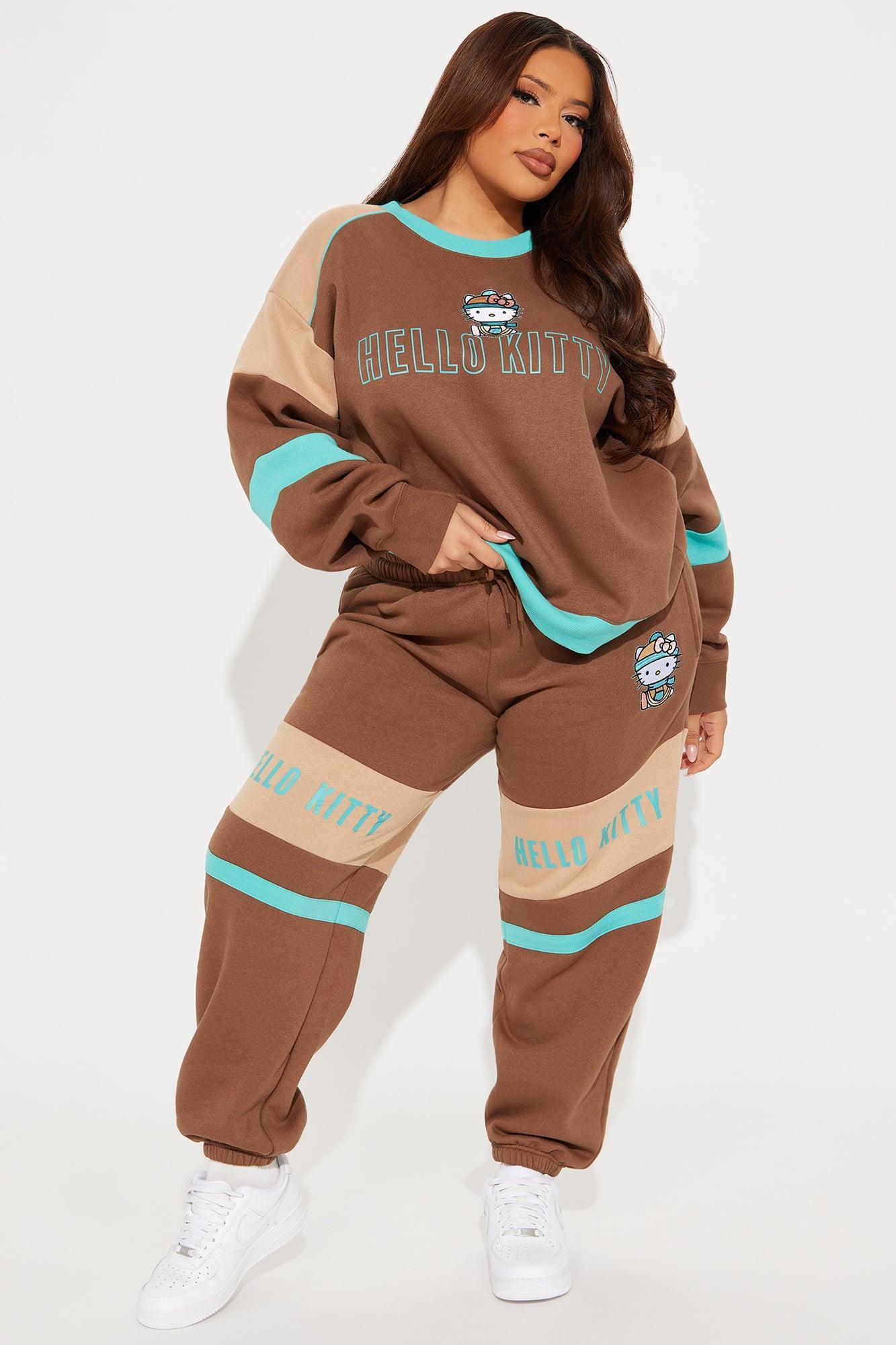 Hello Kitty Color Block Sweatshirt - Brown/combo Product Image