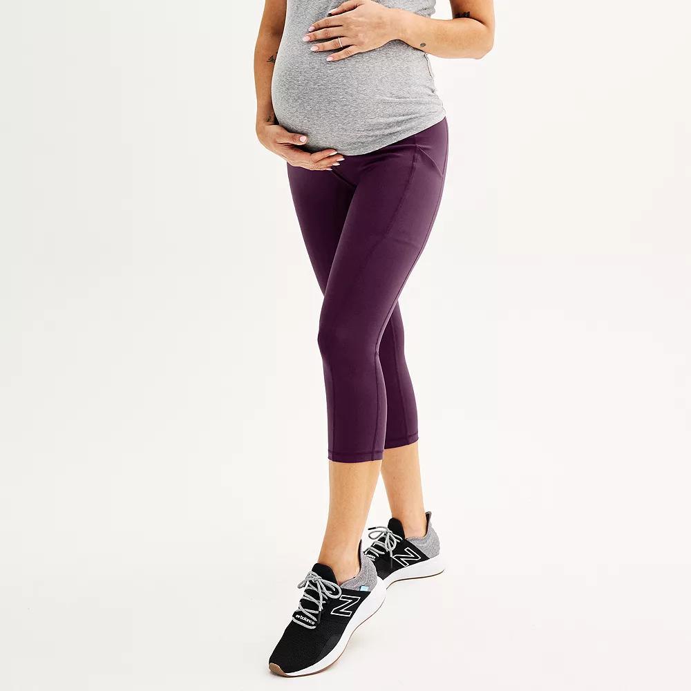 Maternity Tek Gear® Ultrastretch High Rise Capri Pants, Women's, Size: Small, Purple Appeal Product Image