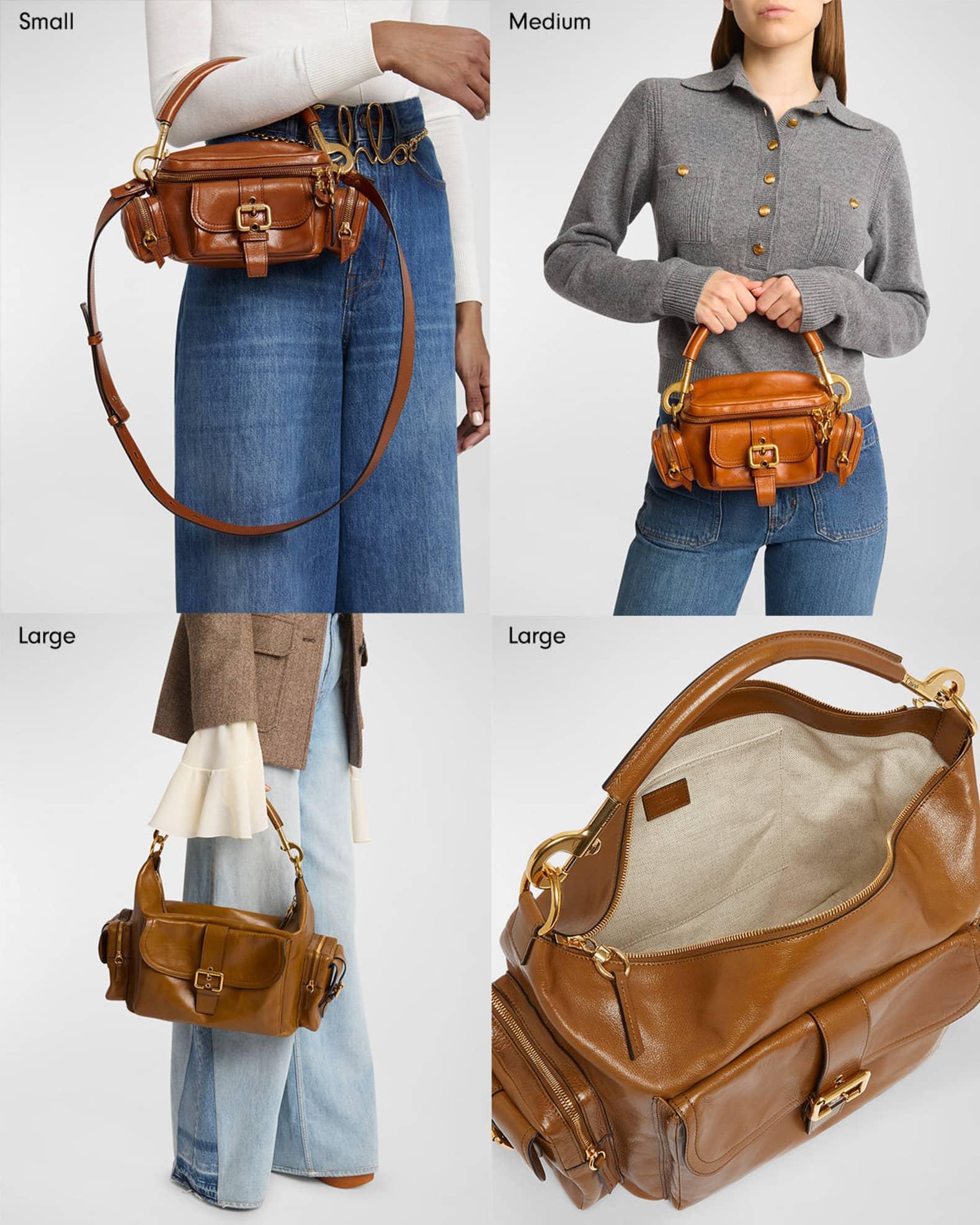 Camera Bag Medium in Natural Shiny Calfskin Product Image