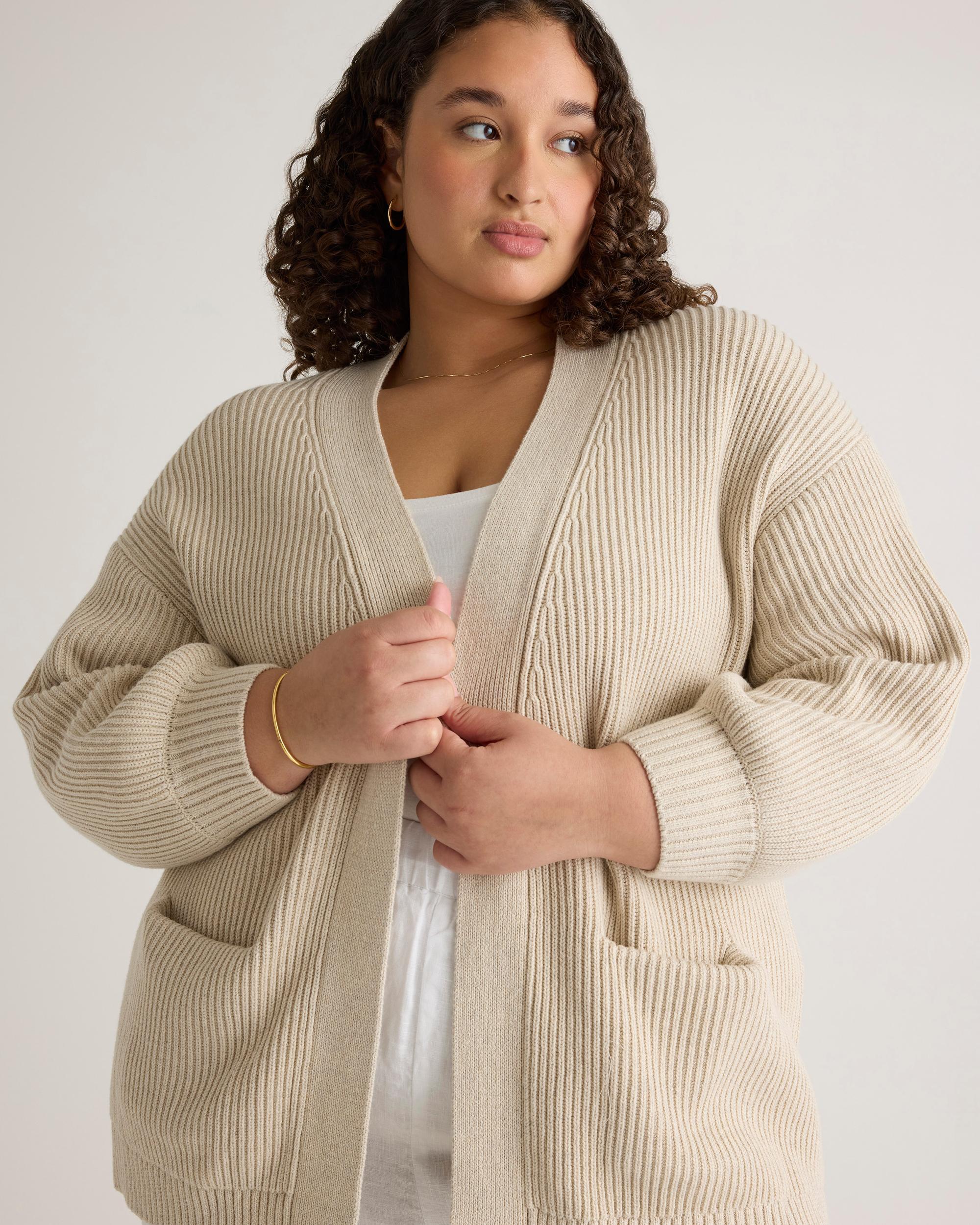 Quince | Women's OverSized Cardigan Sweater Organic Cotton Product Image