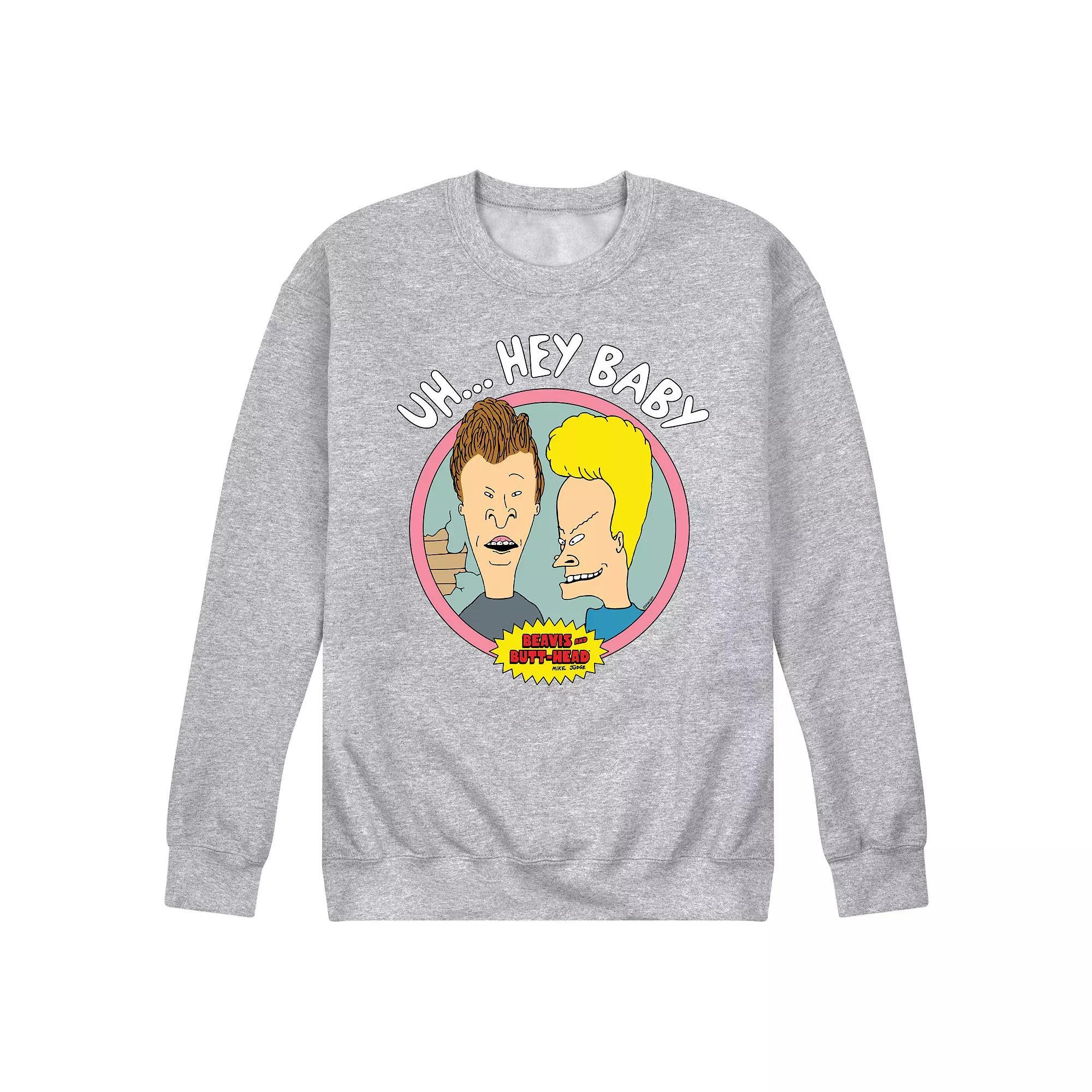 Mens Beavis & Butthead Uh... Hey Baby Fleece Sweatshirt Product Image