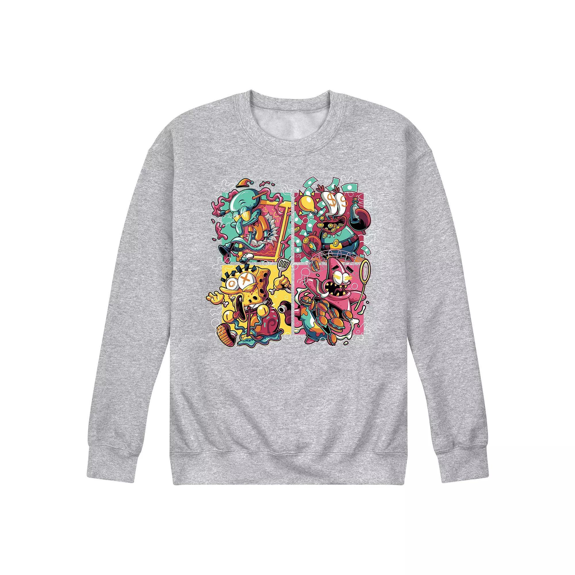 Mens SpongeBob SquarePants Krusty Fleece Sweatshirt Product Image