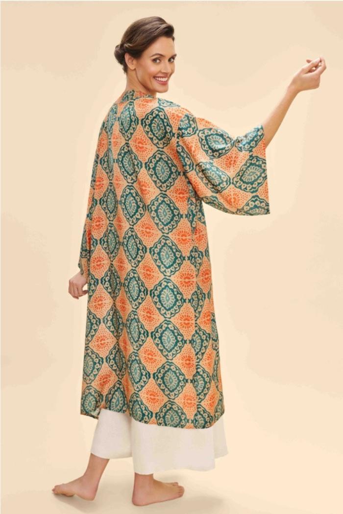 Cream Batik Kimono Gown Product Image