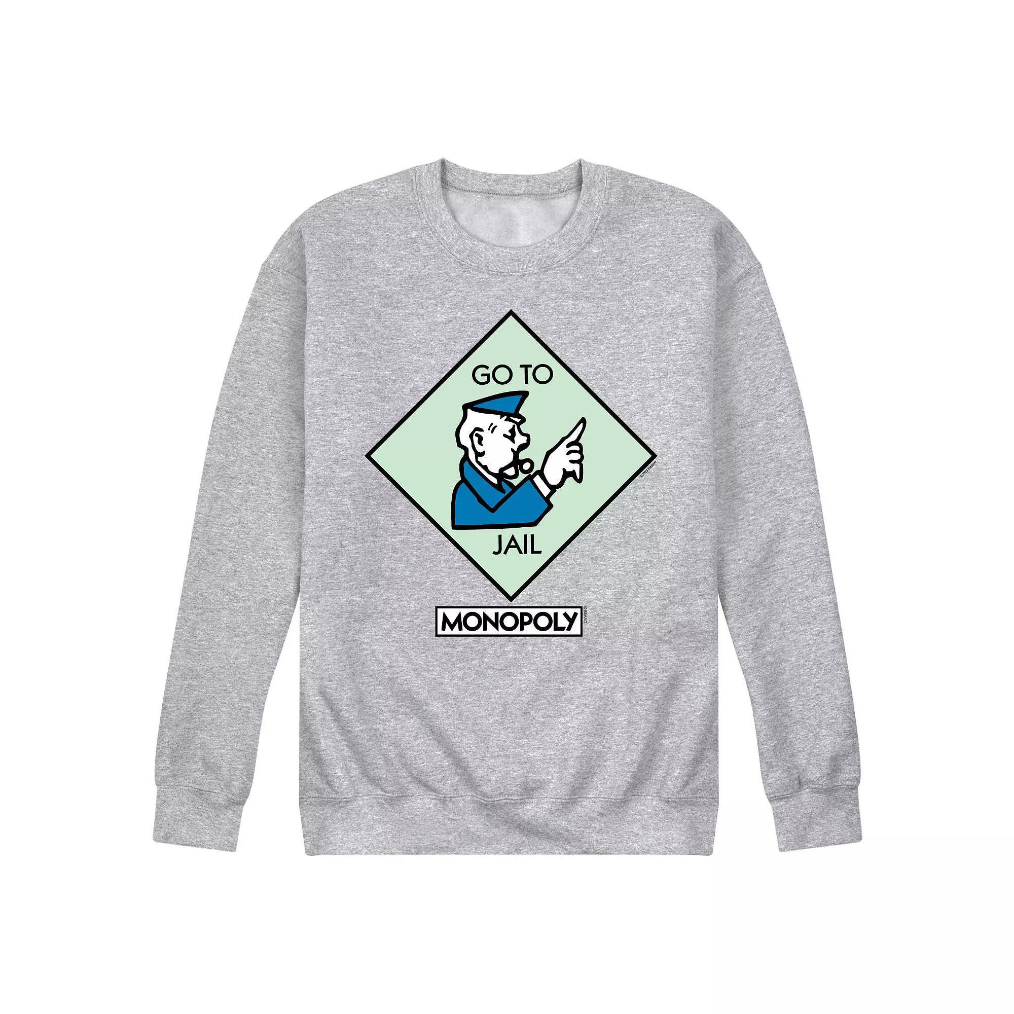 Mens Monopoly Go To Jail Square Fleece Sweatshirt Product Image