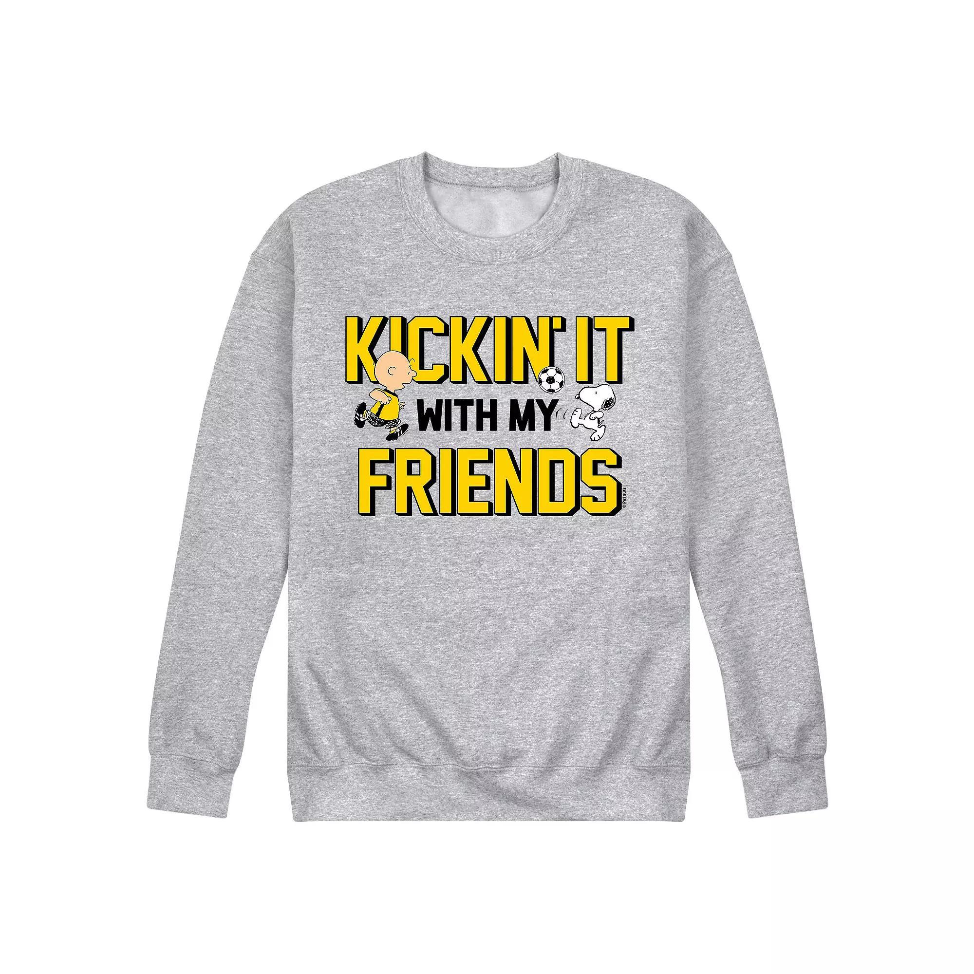 Mens Peanuts Kicking With My Friends Sweatshirt Product Image