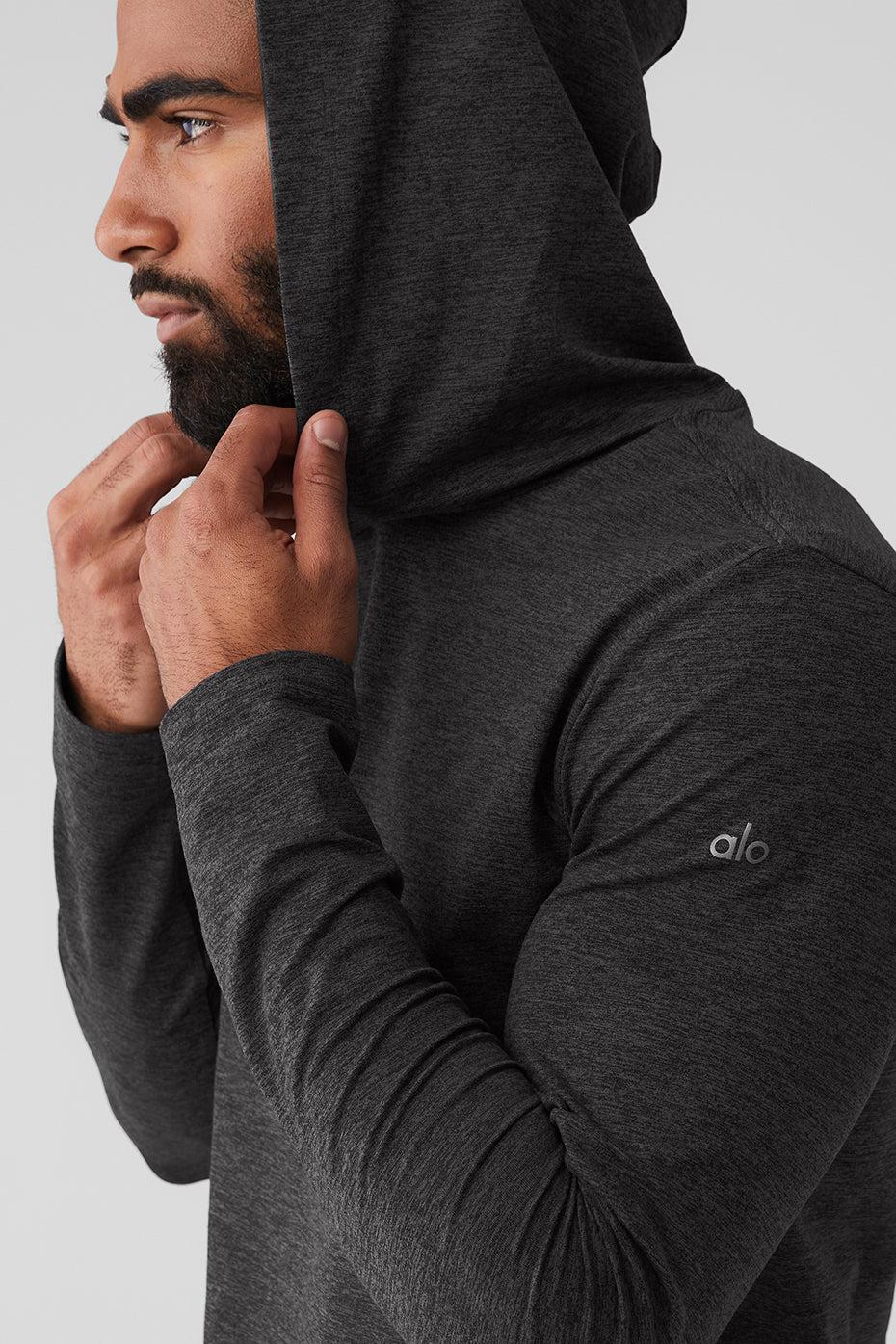 Conquer Reform Long Sleeve With Hood - Dark Heather Grey Product Image
