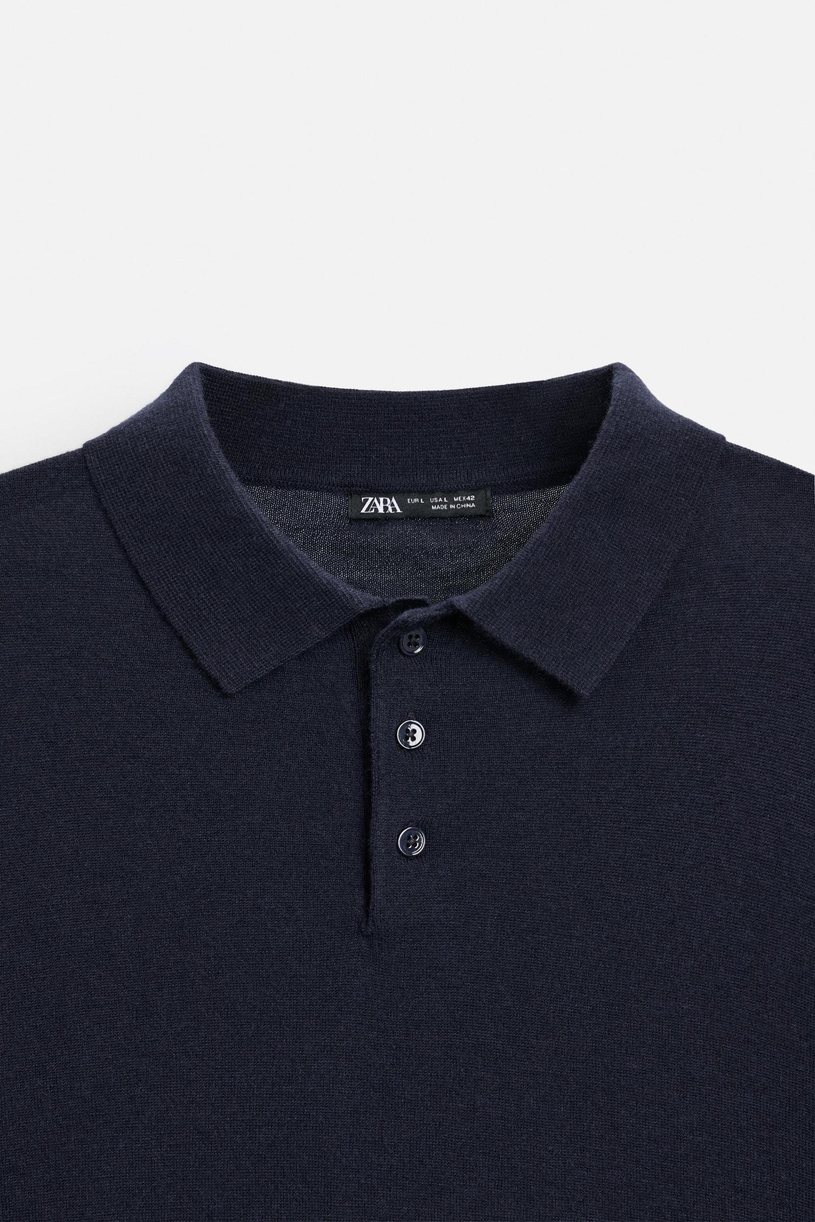 100% CASHMERE KNIT POLO Product Image