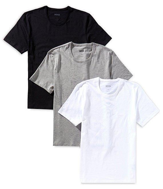Hugo Boss Classic Fit Assorted Short Sleeve Crew Neck Undershirt 3-Pack Product Image