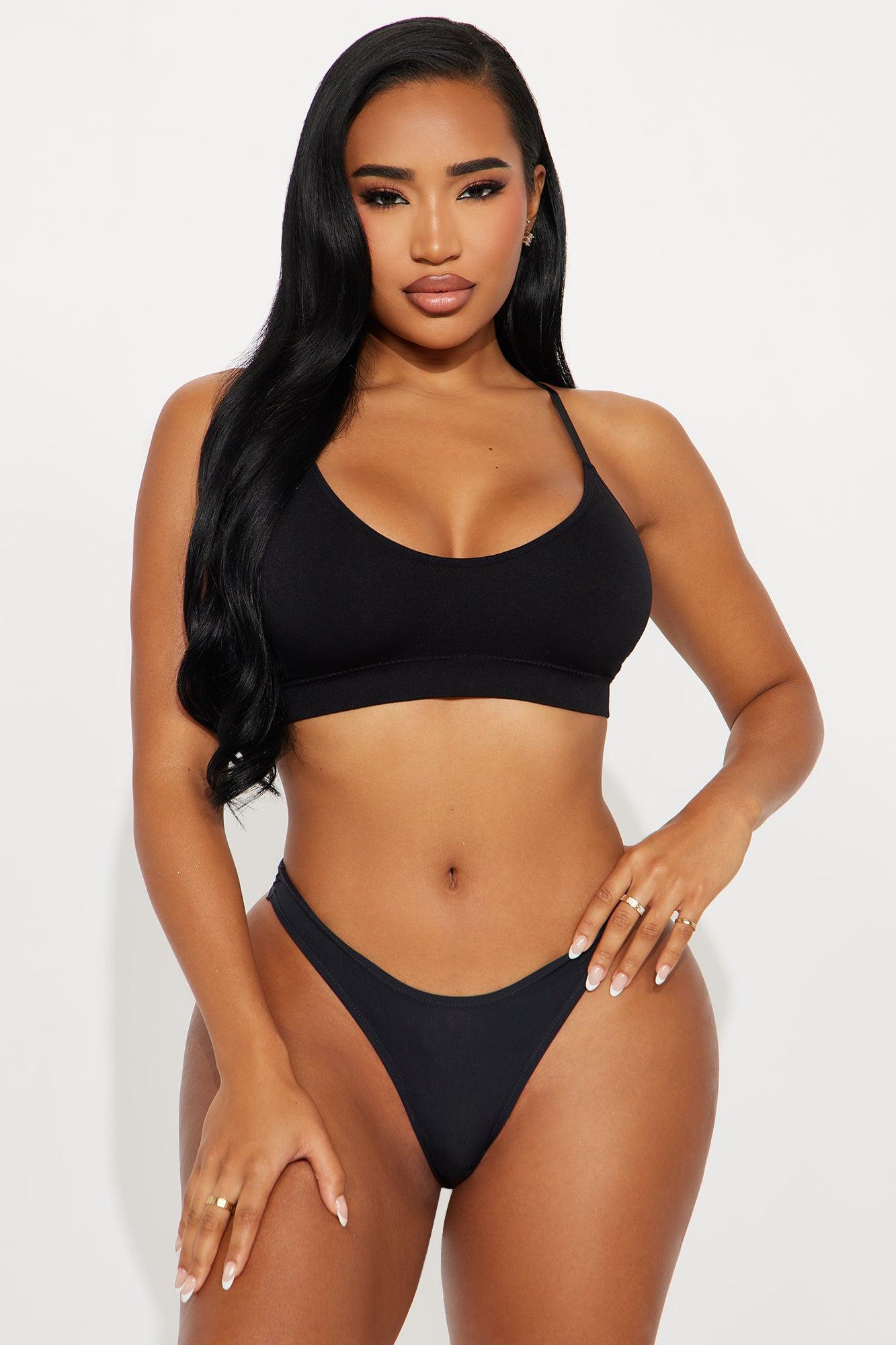 Smooth And Ready Seamless Triangle Bralette - Black Product Image