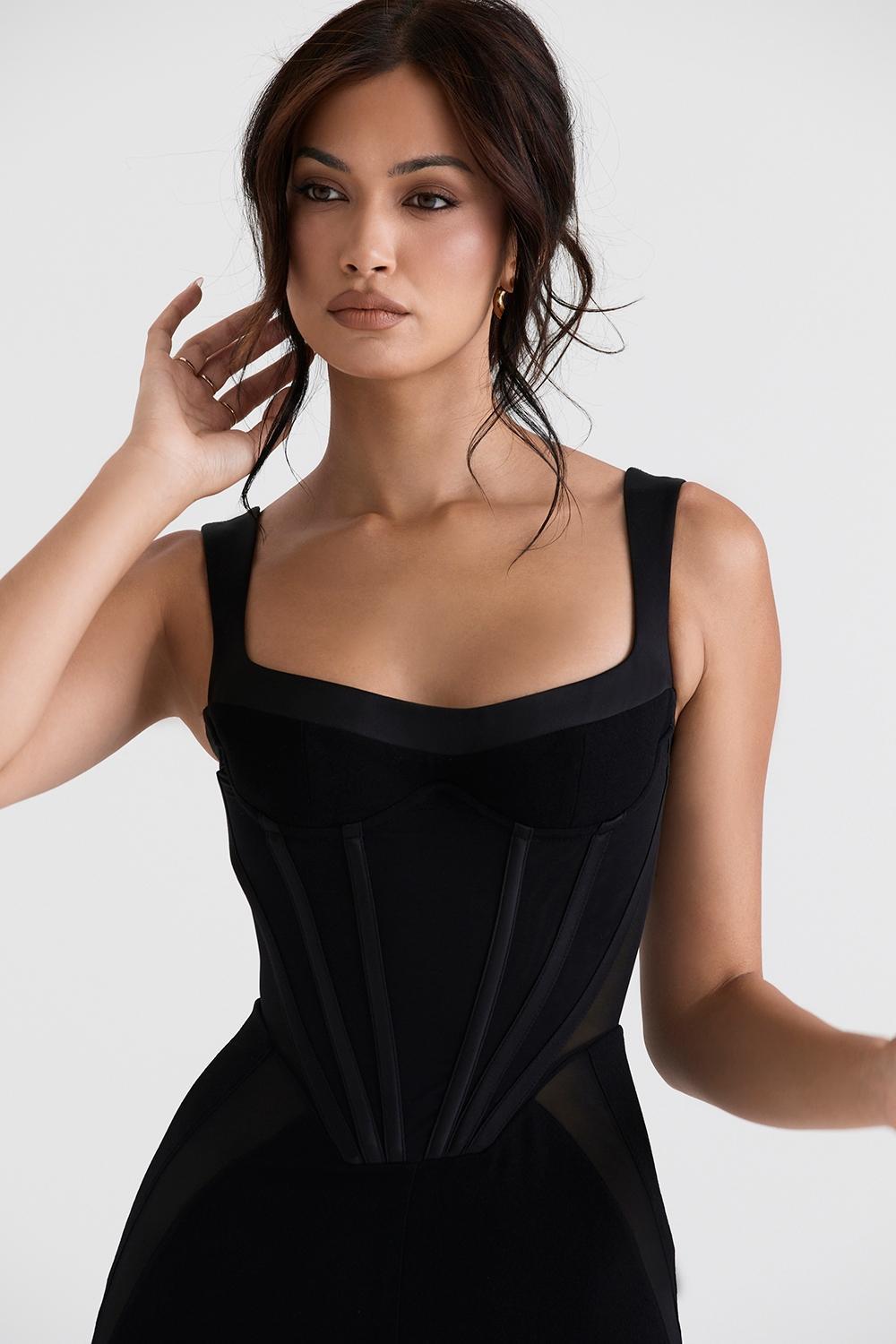Mylene Black Corset Jumpsuit Product Image