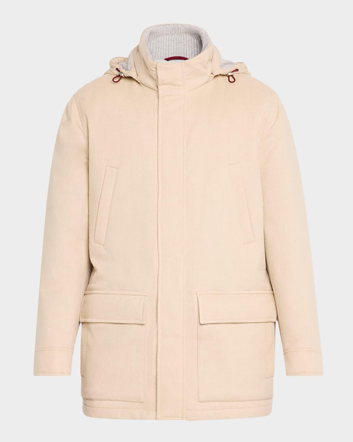 Mens Cashmere Zip Parka Product Image