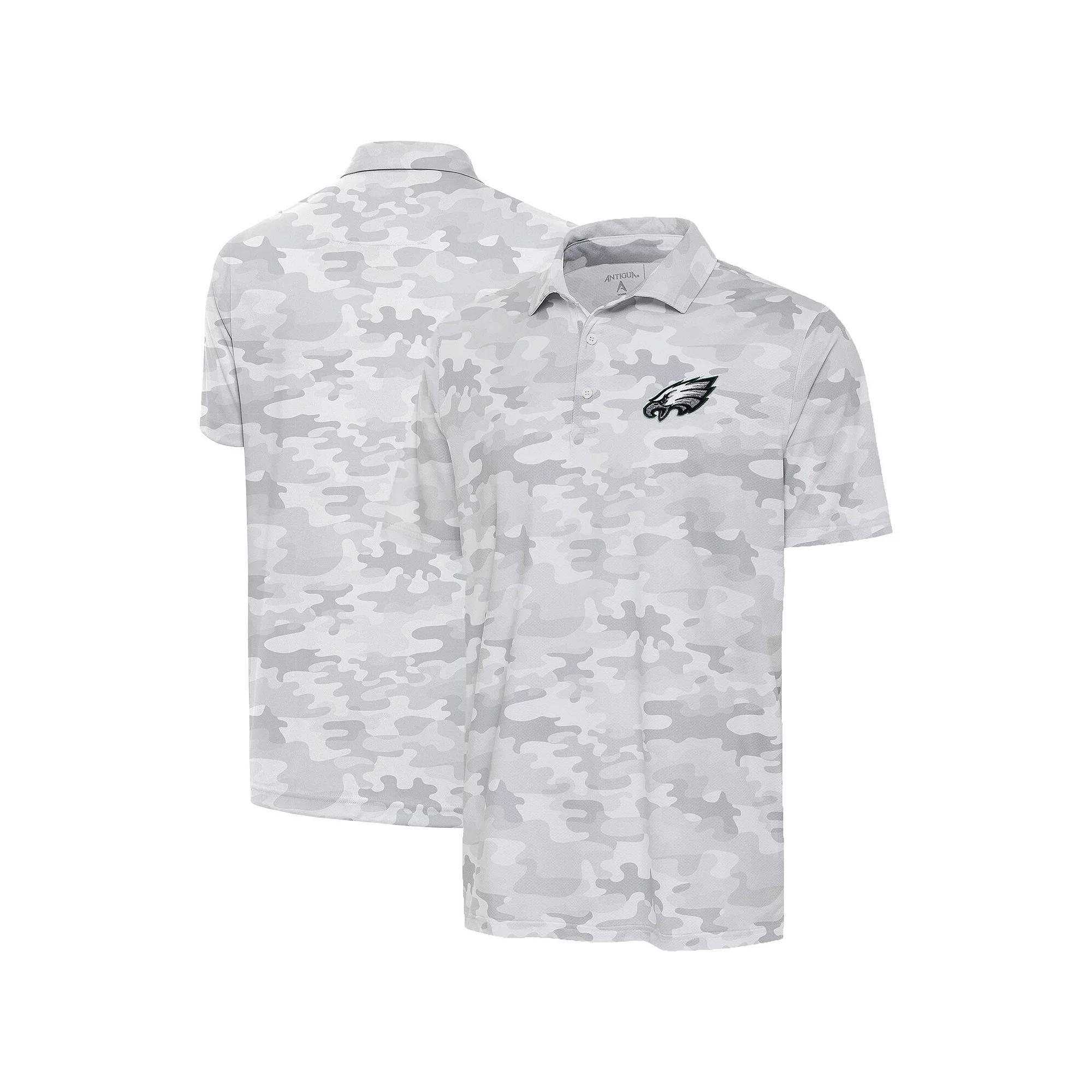 Men's Antigua White Philadelphia Eagles Collide Polo, Size: XL Product Image