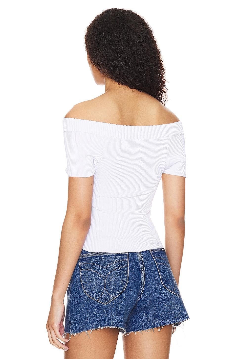 X Intimately FP Ribbed Seamless Off Shoulder Top In White Free People Product Image
