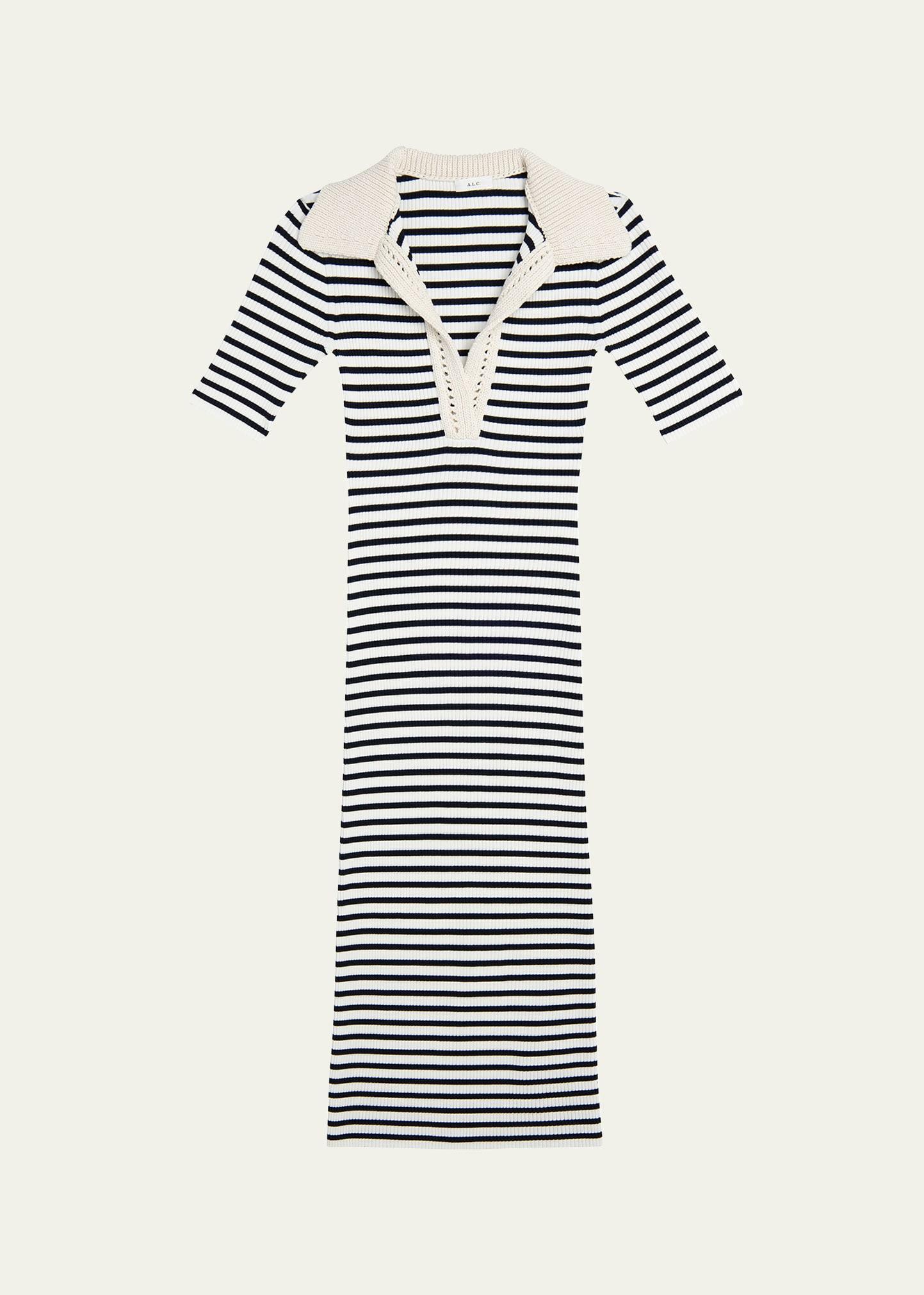 Womens Darcy Striped Knit Midi-Dress Product Image