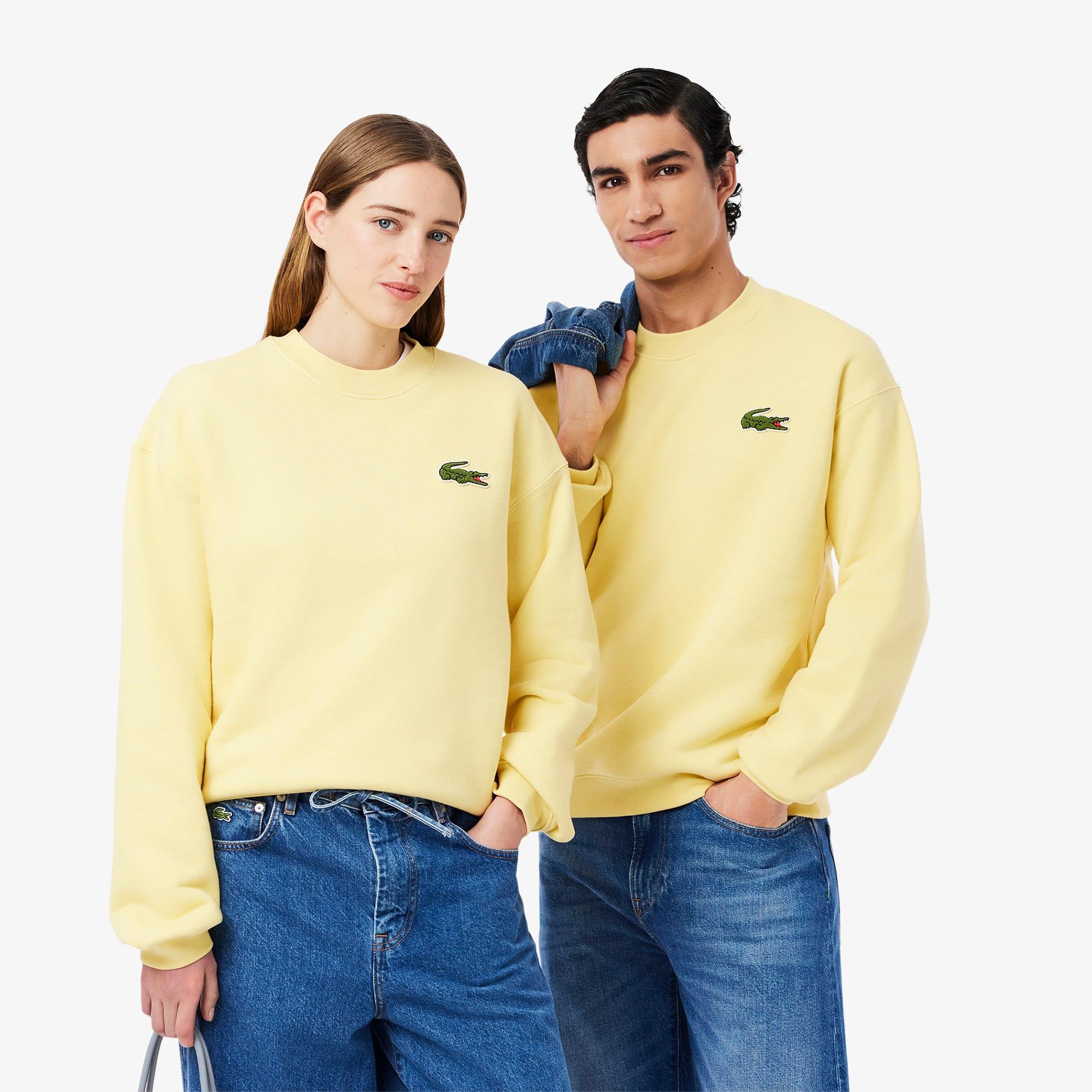 Loose Fit Badge Accent Fleece Sweatshirt Product Image