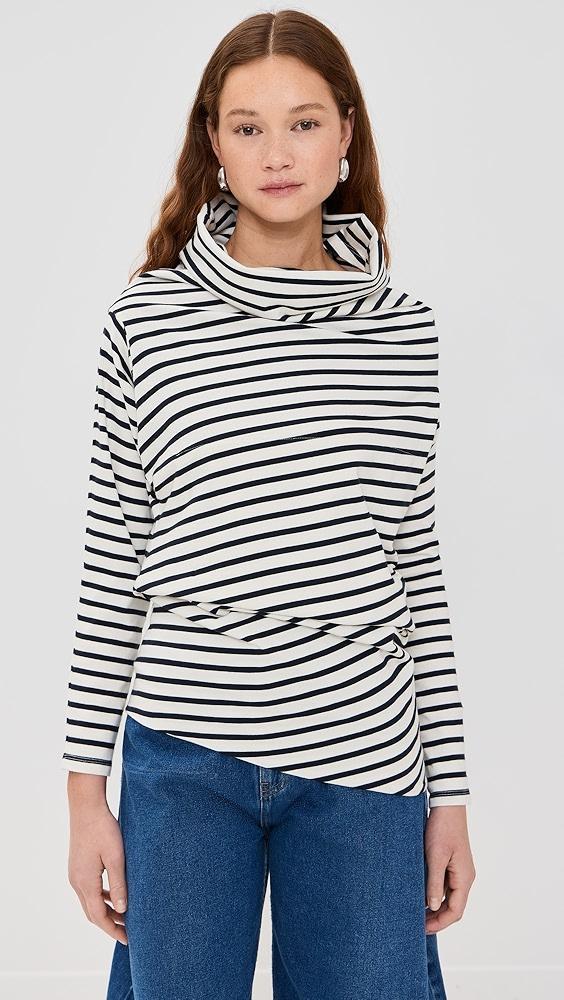 A.W.A.K.E. MODE Jersey Cowl Neck Draped Top | Shopbop Product Image