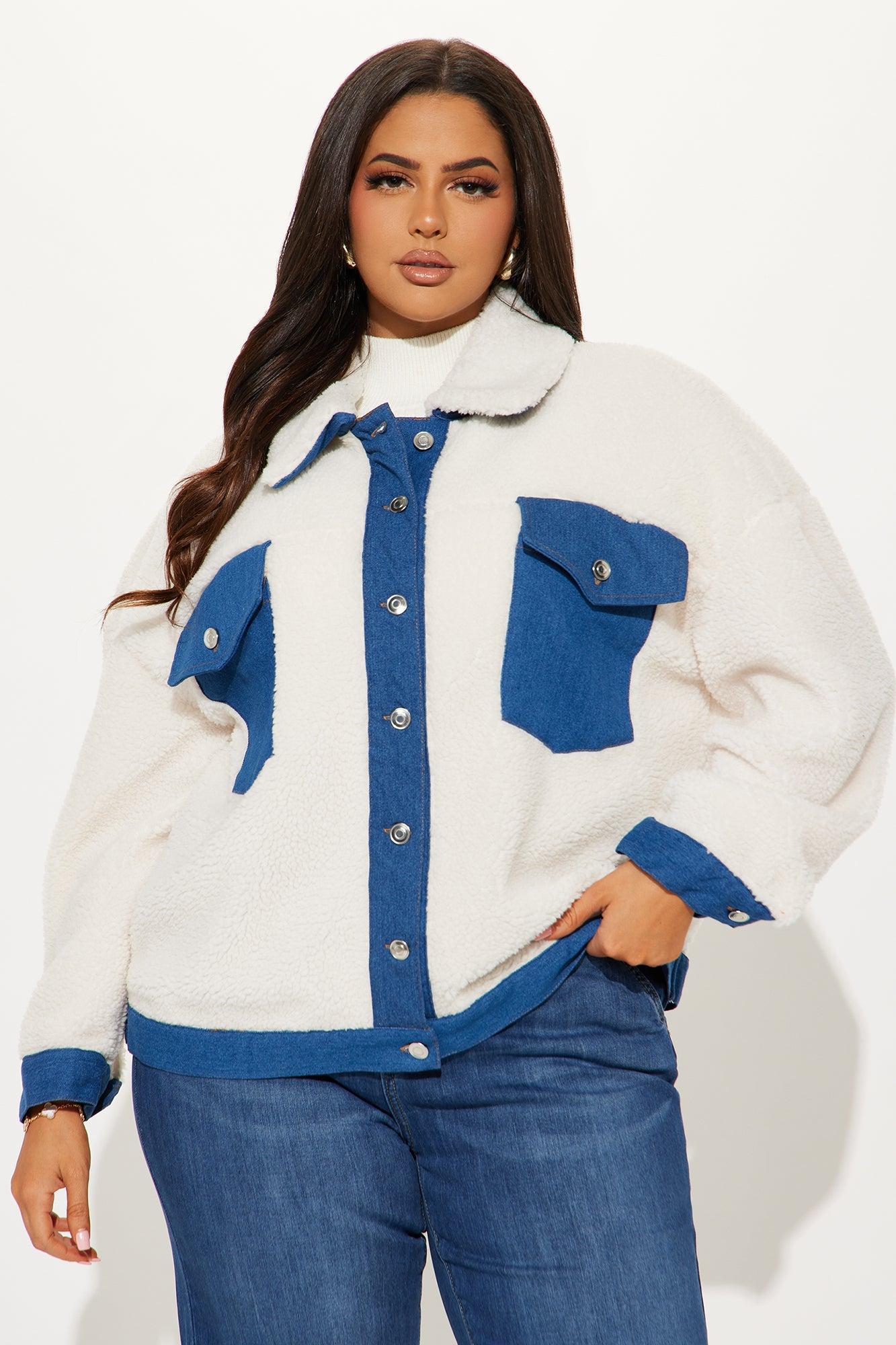 Country Living Sherpa Shacket - White Product Image