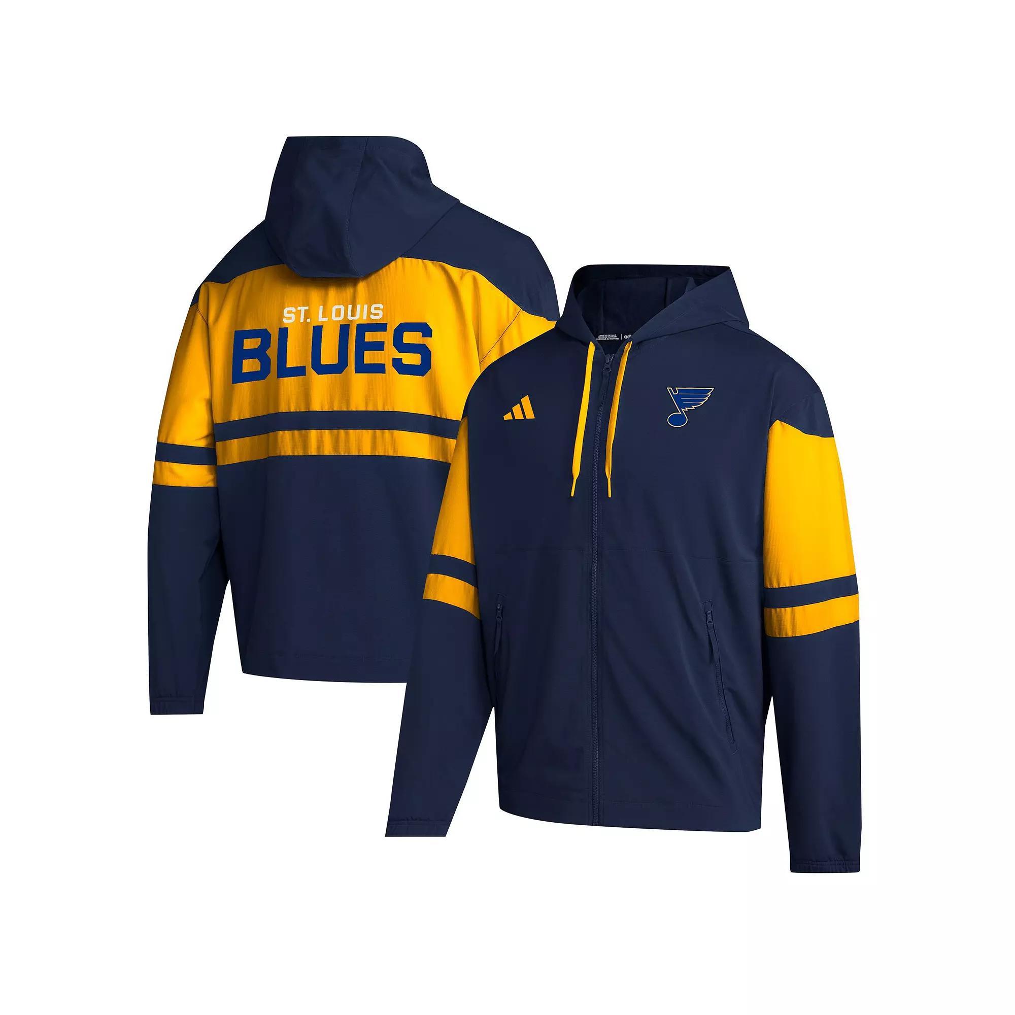 Mens adidas St. Louis Blues Full-Zip Hoodie Product Image