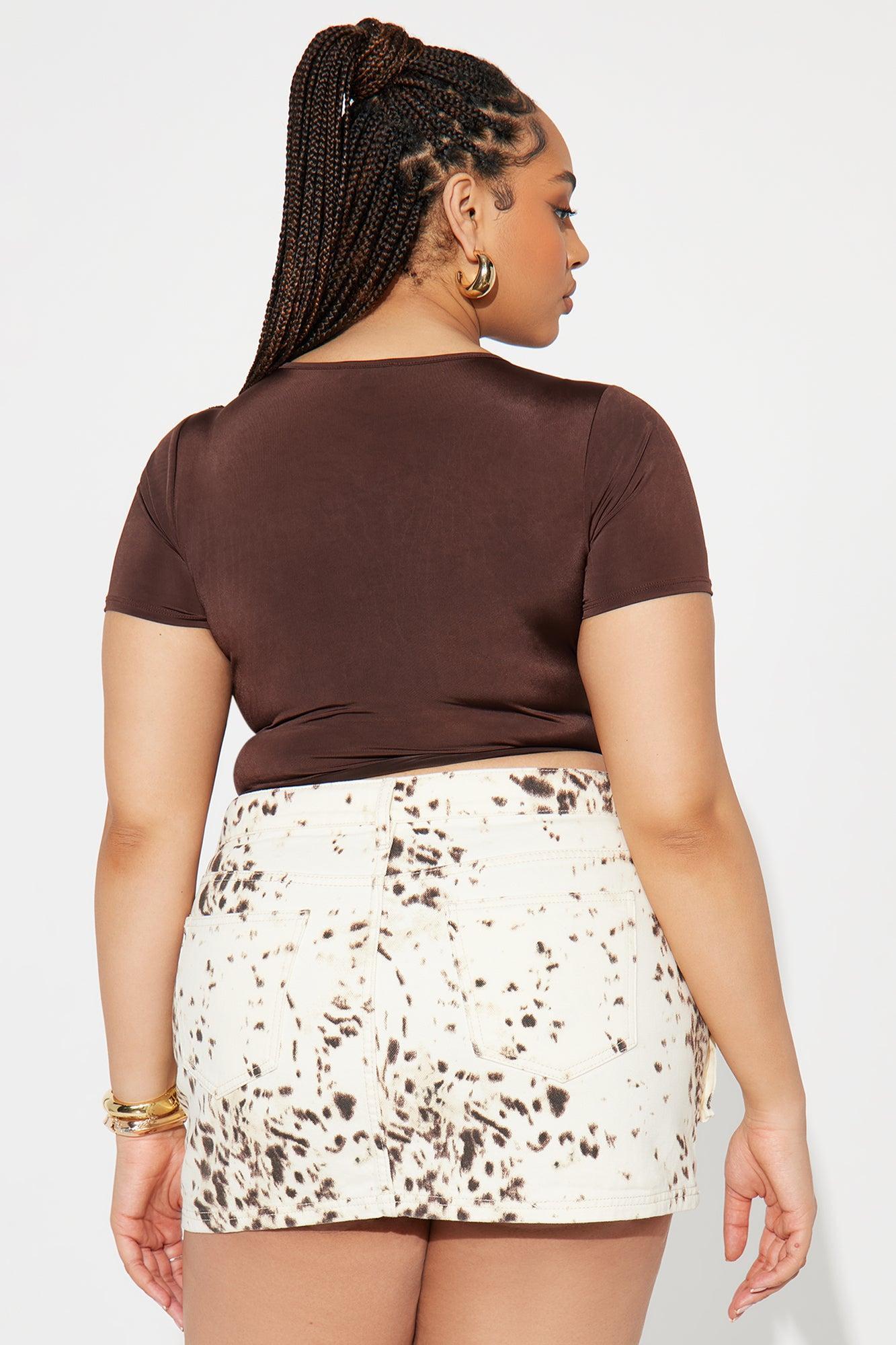 Taya Corset Top - Brown Product Image