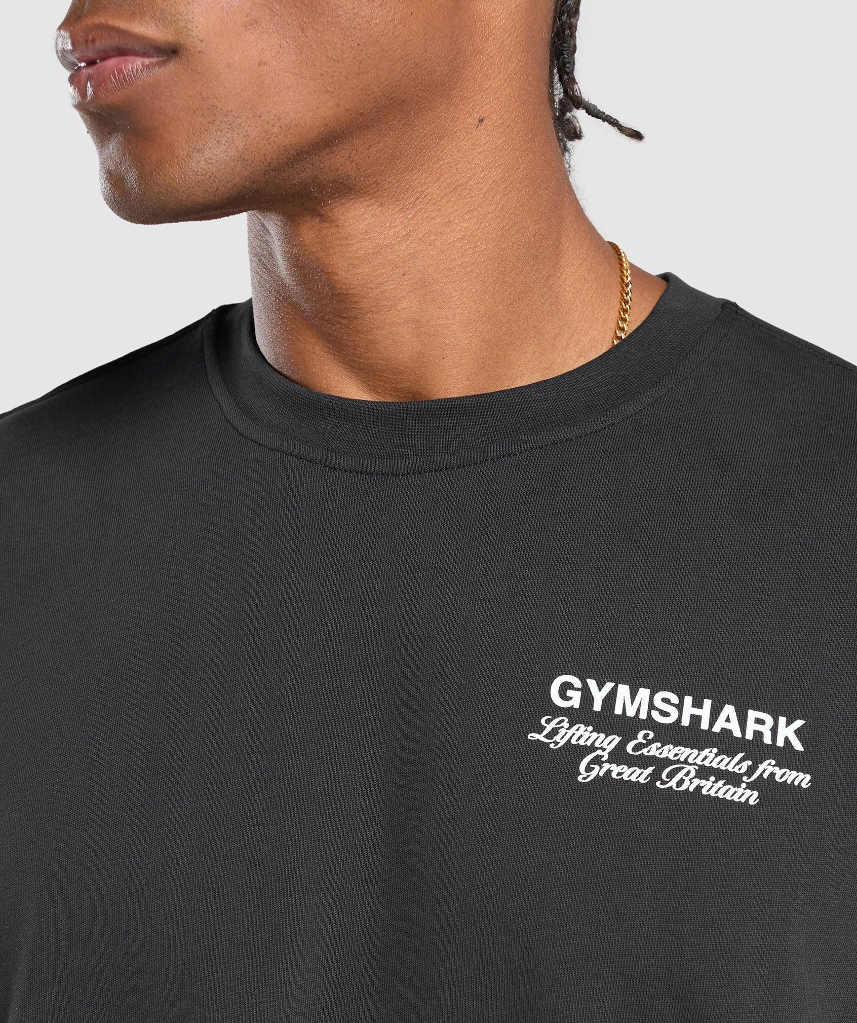 Gymshark British Iron T-Shirt - Black Male Product Image