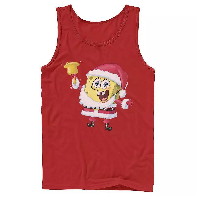 Men's Nickelodeon SpongeBob SquarePants Santa Claus Tank Top, Size: Large, Black Product Image