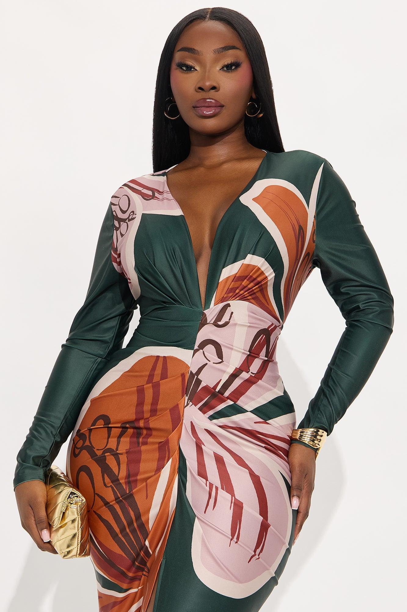 Kamille Maxi Dress - Green/combo Product Image