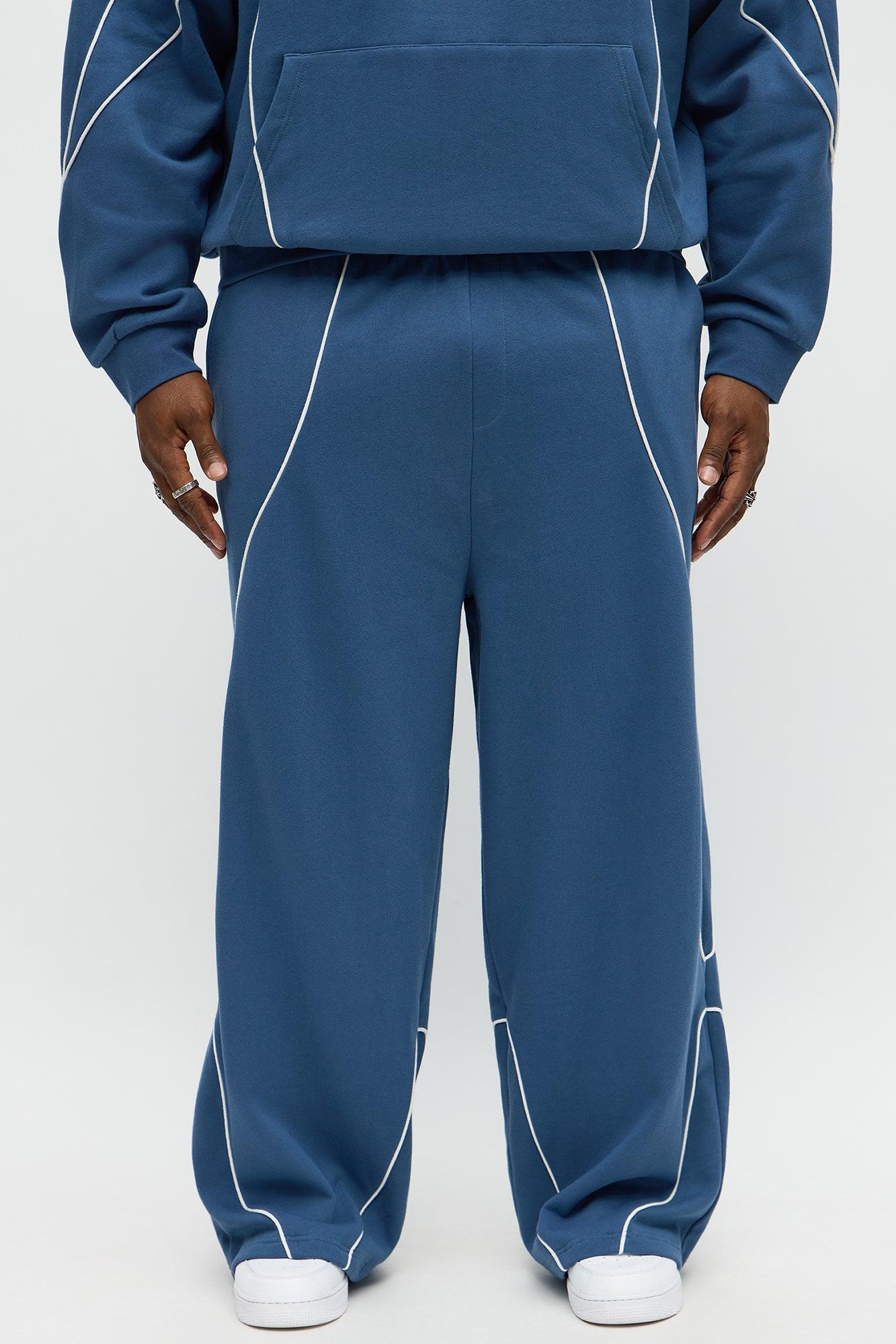 Pinstripe Sweatpant - Navy Product Image