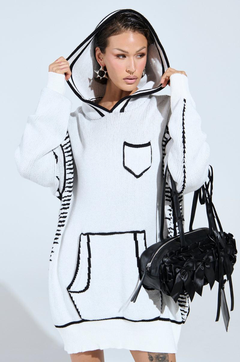 SKETCH IT KNIT SWEATSHIRT DRESS Product Image