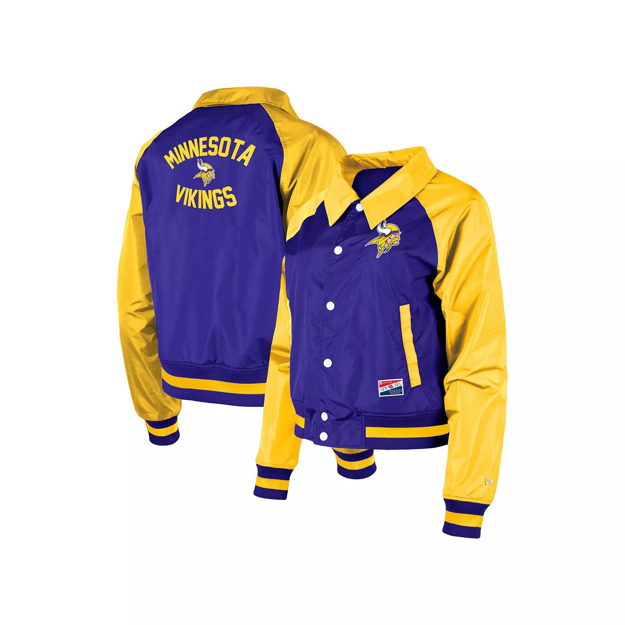 Women's New Era Powder Blue Los Angeles Chargers Coaches Raglan Full-Snap Jacket, Size: 2XL, Light Product Image