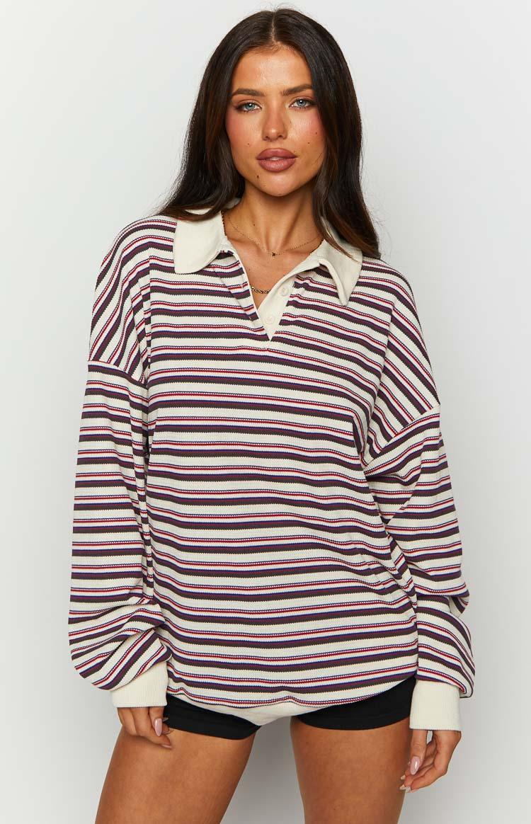 Lioness Porcelain Multi Striped Rugby Jersey Product Image