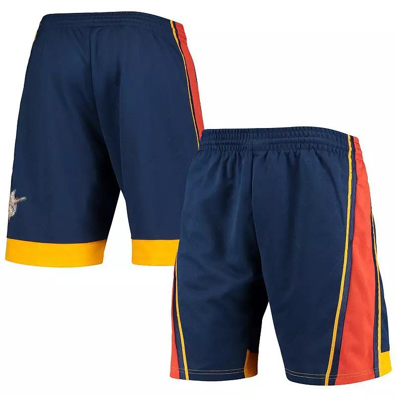 Men's Mitchell & Ness Navy Golden State Warriors 2009 Hardwood Classics 75th Anniversary Swingman Shorts, Size: Medium, Blue Product Image