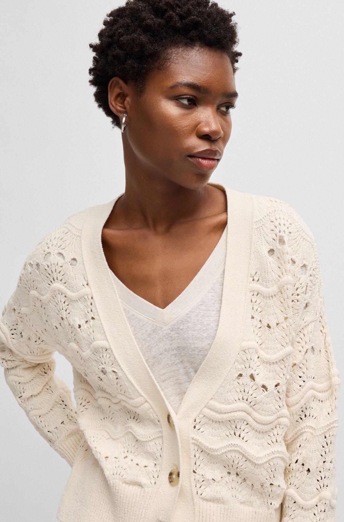 Open-knit cardigan in a cotton blend Product Image