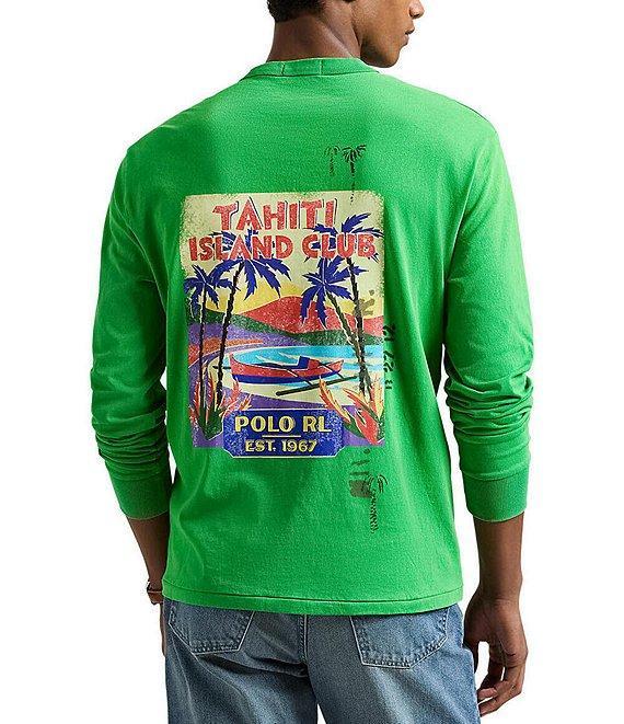 Polo Ralph Lauren Classic Fit Jersey Graphic Long Sleeve T-Shirt Product Image