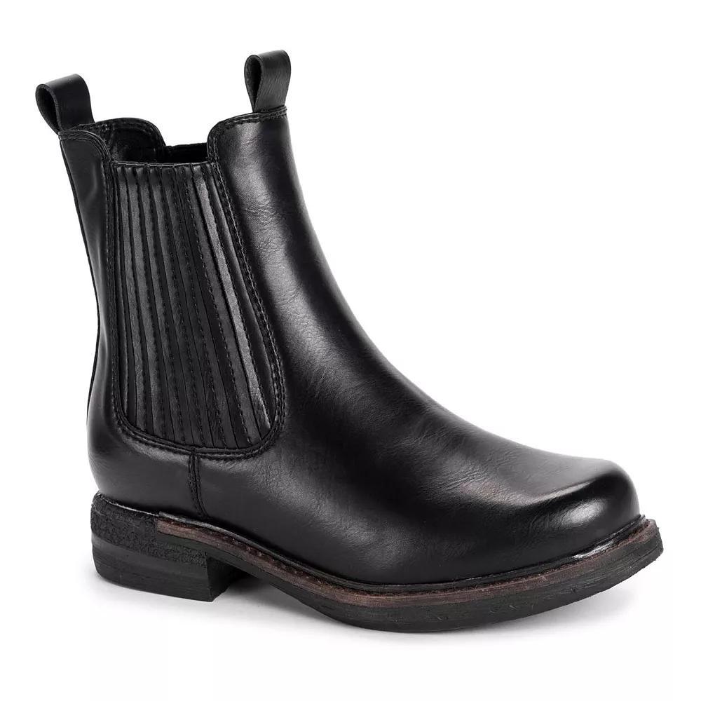 MUK LUKS Spike Madison Womens Chelsea Boots Red Product Image