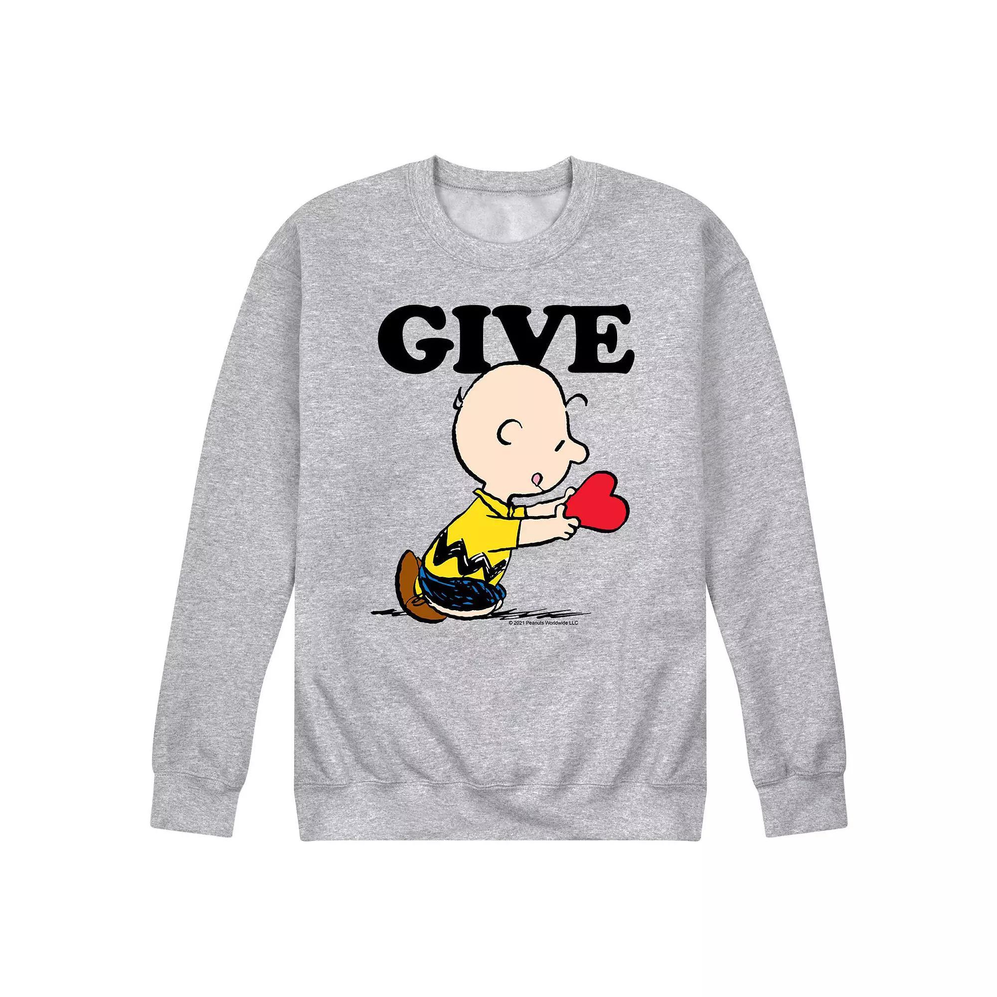 Mens Peanuts Give Sweatshirt Product Image