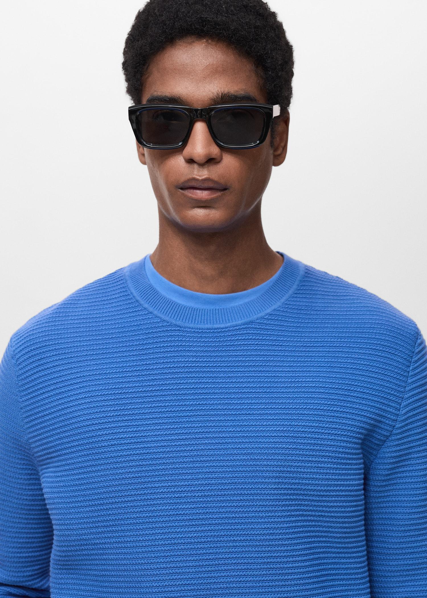 100% cotton braided sweater - Men | MANGO USA Product Image