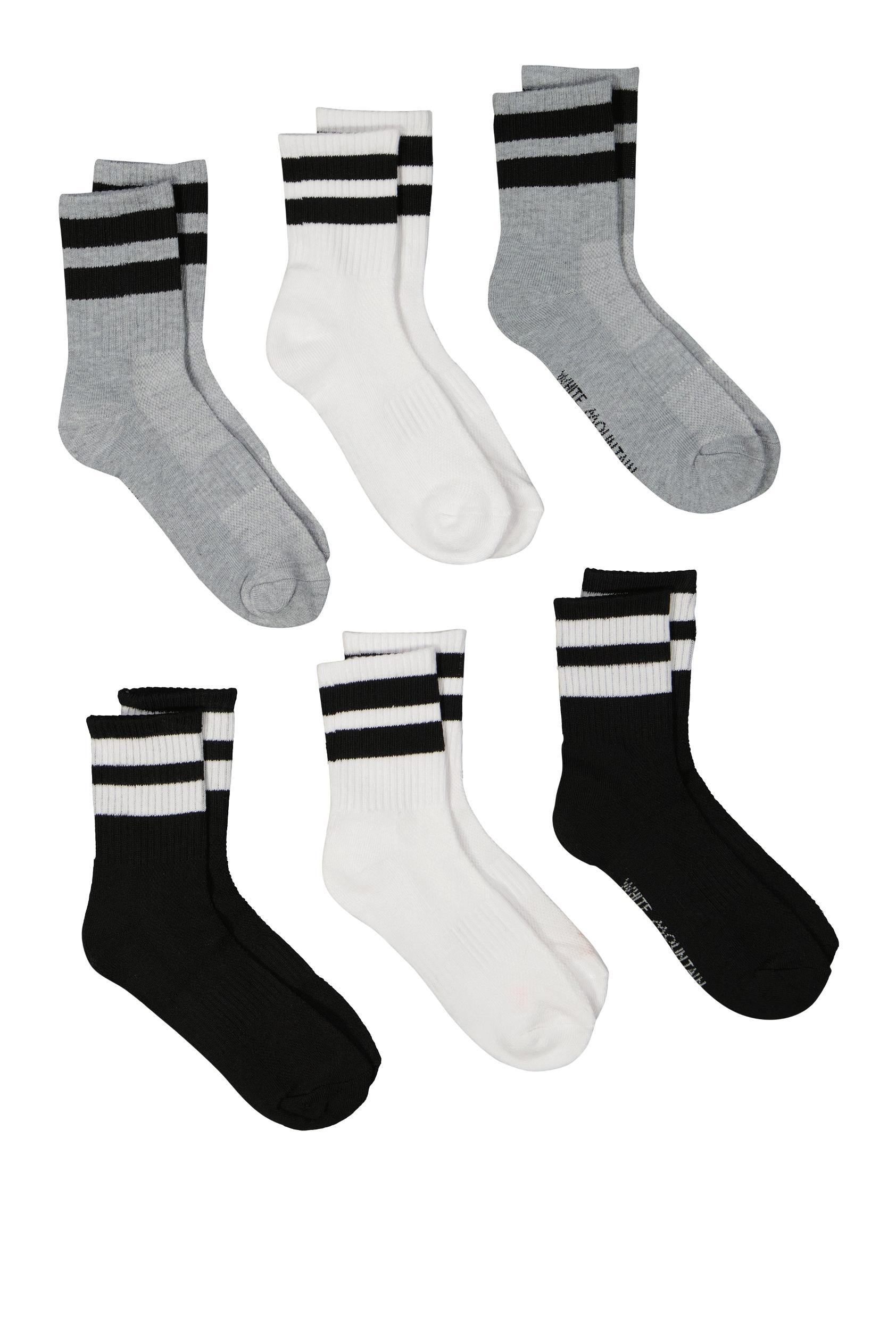Performance Mid Crew Socks 6 Pack Set Female Product Image