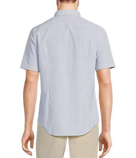 Murano Slim Fit Performance Stretch Geometric Print Short Sleeve Woven Shirt Product Image