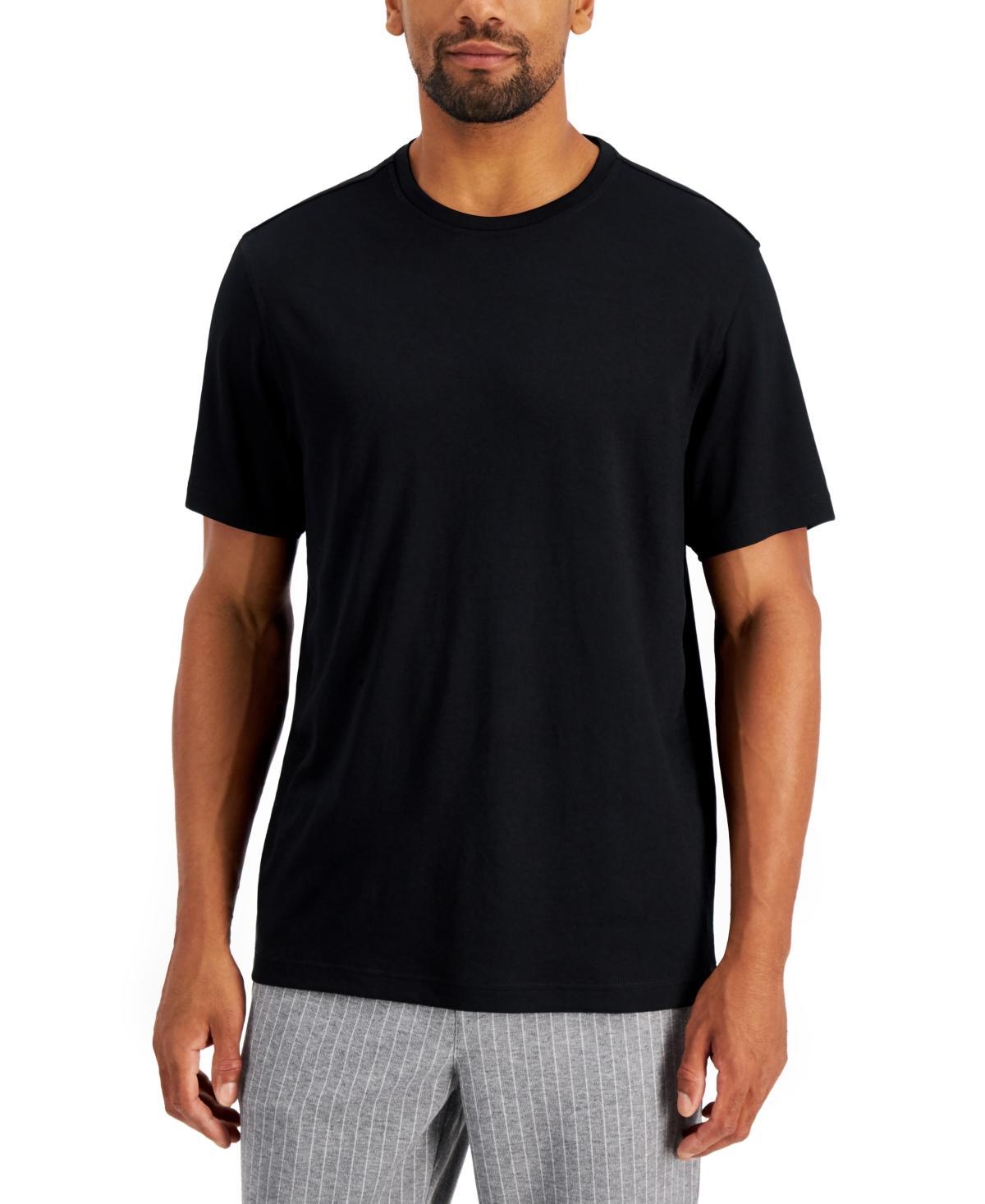 Alfani Mens Solid Supima Blend Crewneck T-Shirt, Created for Macys Product Image