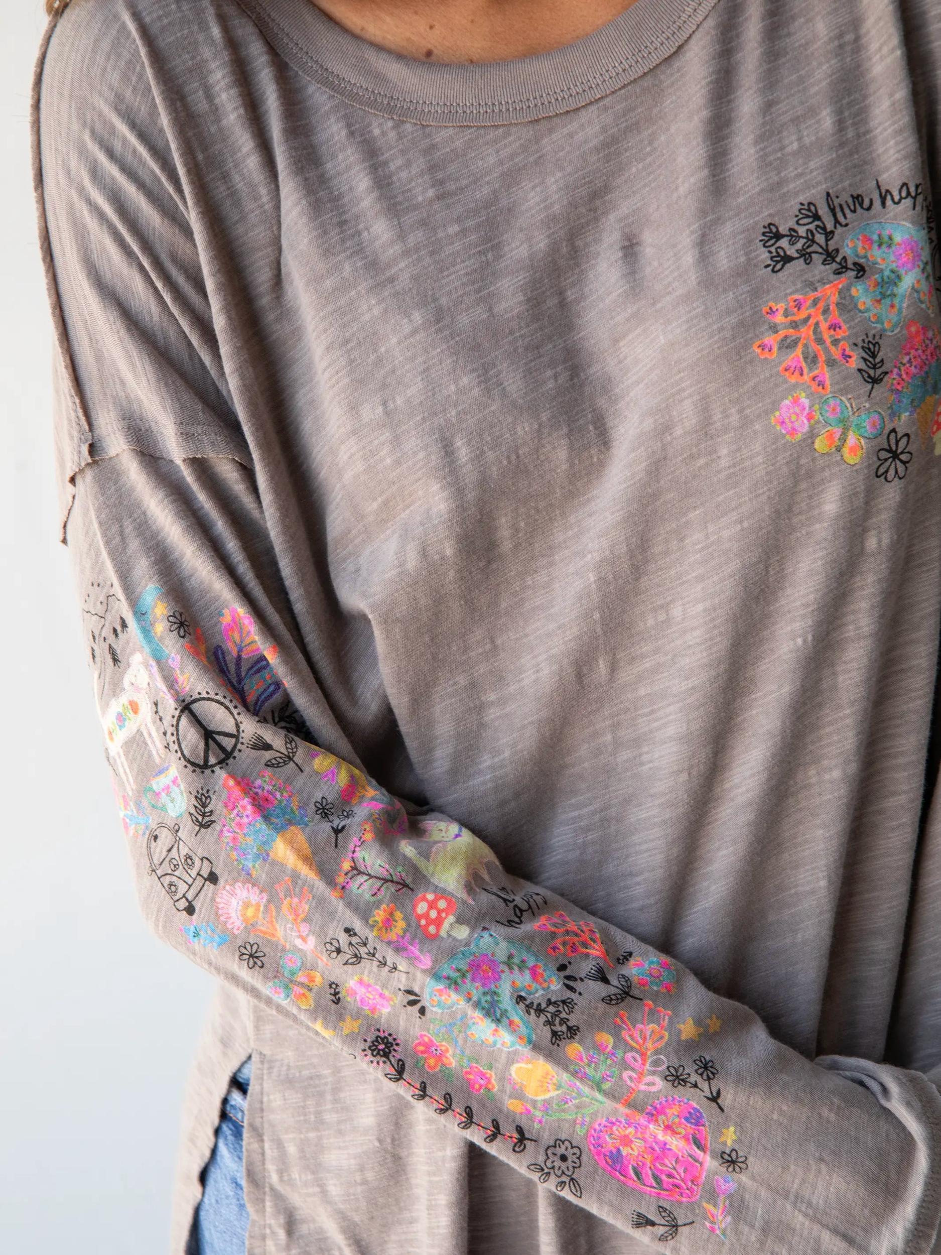 Oversized Cotton Doodle Tee Product Image