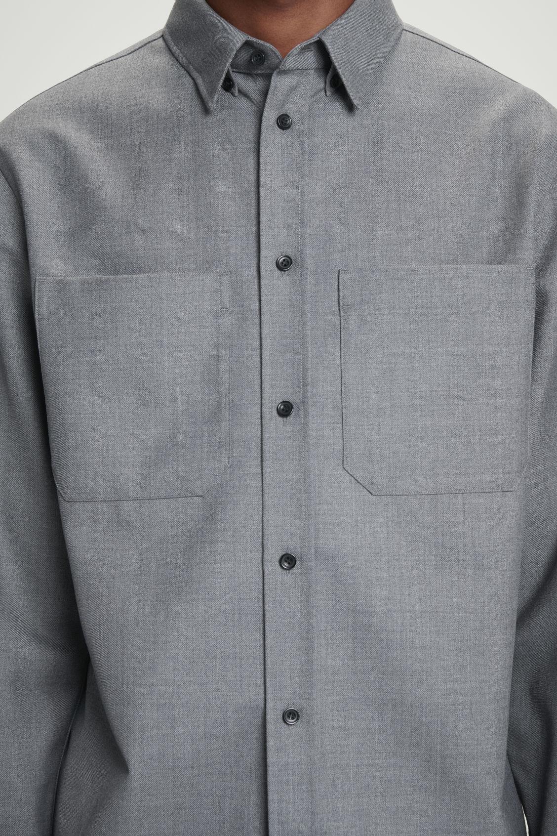 RELAXED WOOL-BLEND UTILITY SHIRT Product Image