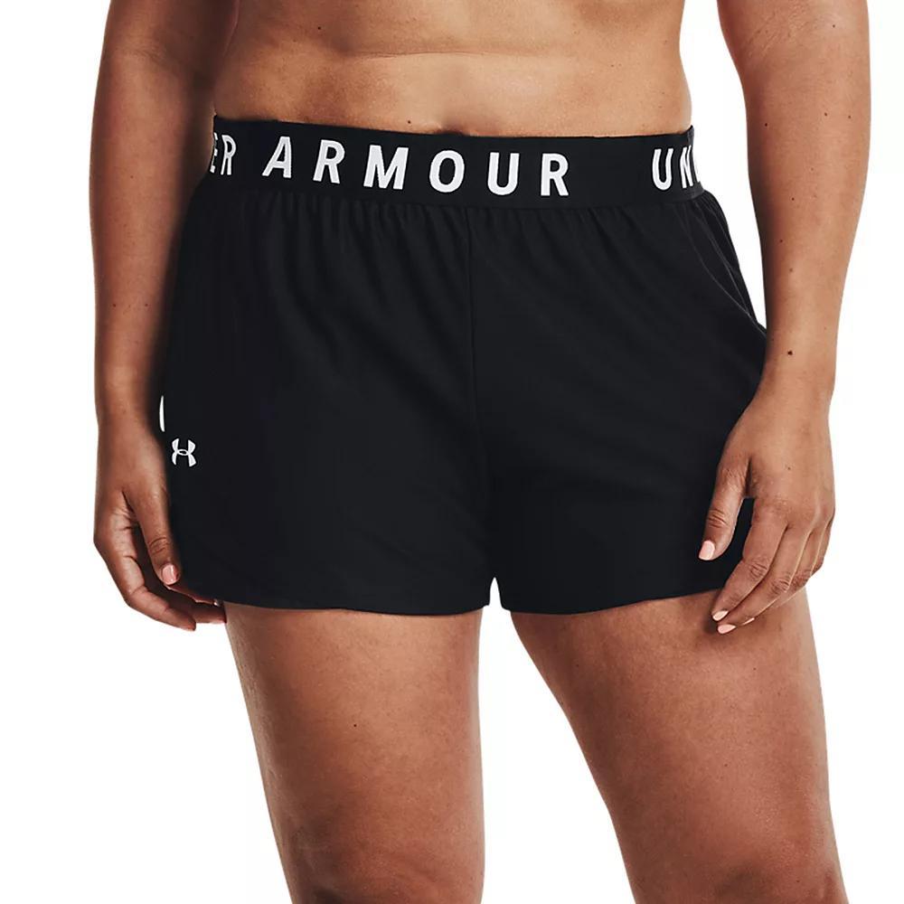 Plus Size Under Armour Play Up 3.0 Shorts, Women's, Size: 3XL, Black Black Product Image