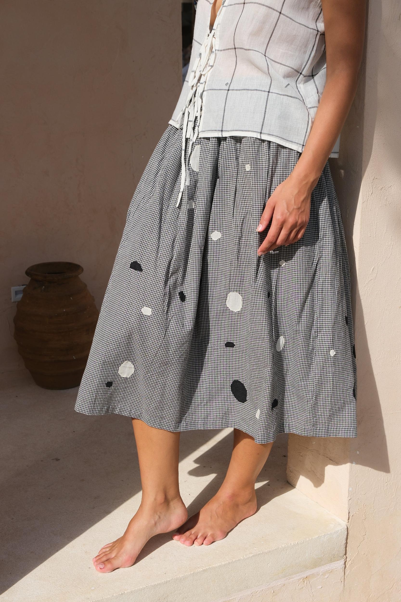 All Dots Are Not Black Skirt Product Image