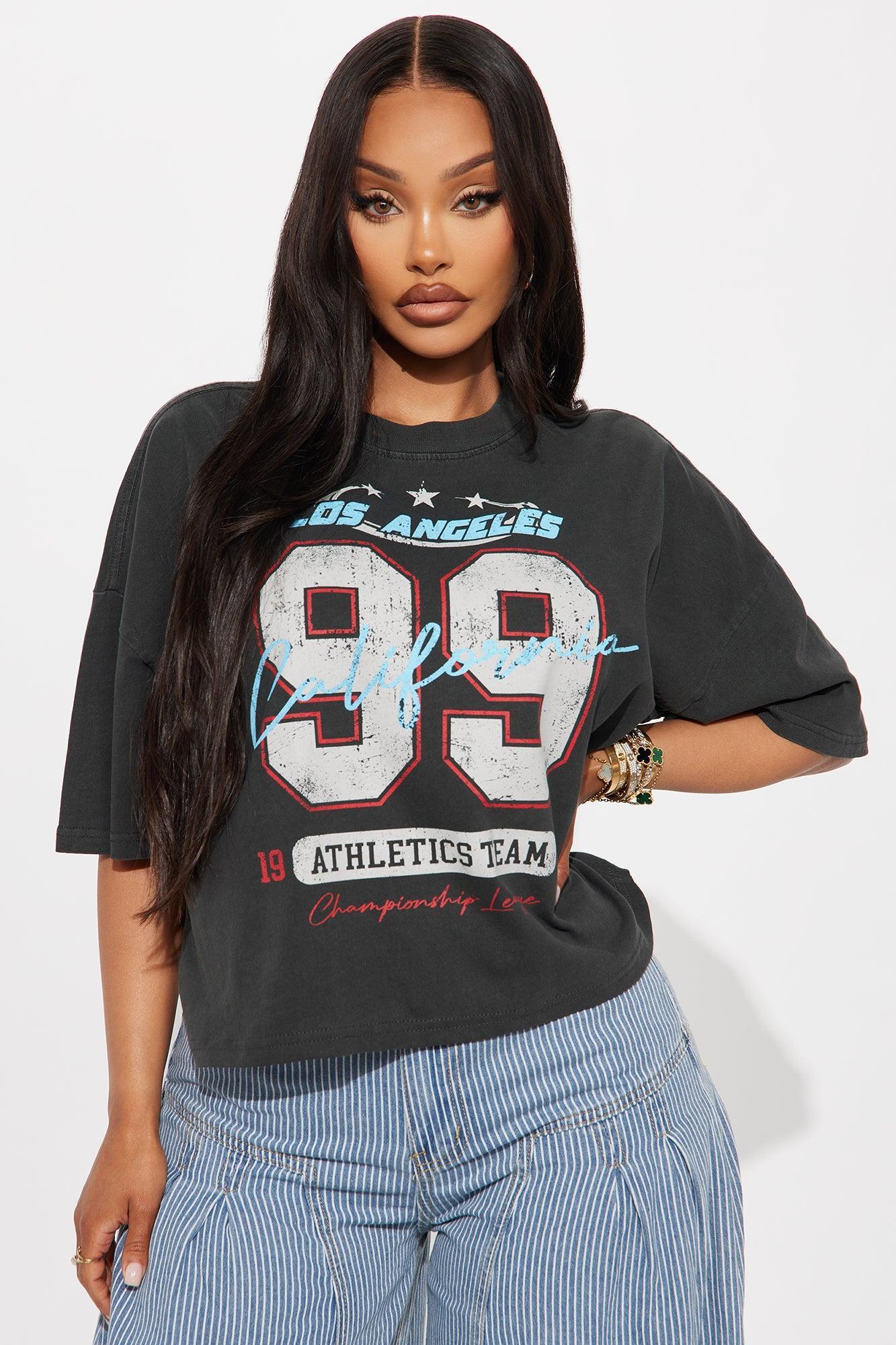 99 California Team Washed Cropped Tee - Black Wash Product Image