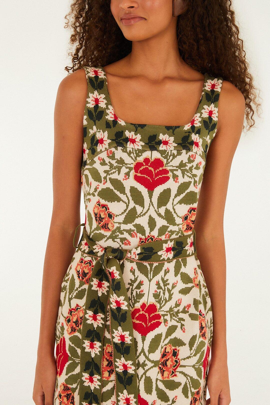 Sand Garden Tapestry Knit Dress Product Image