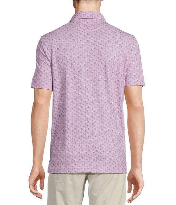 Cremieux Blue Label Palm Tree Print Performance Stretch Short Sleeve Golf Polo Shirt Product Image
