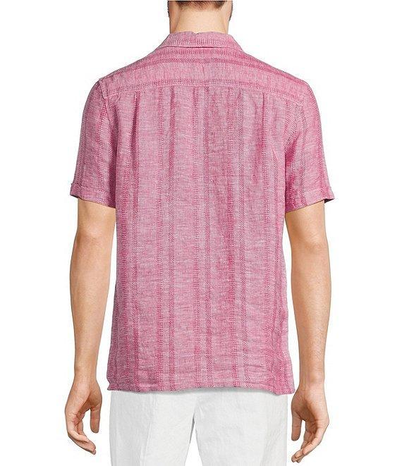 Murano Baird McNutt Linen Slim Fit Dual Pocket Textured Short Sleeve Woven Shirt Product Image
