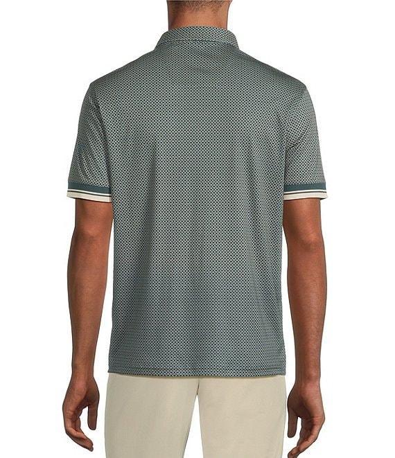 Murano Liquid Luxury Slim Fit Printed Short Sleeve Polo Shirt Product Image