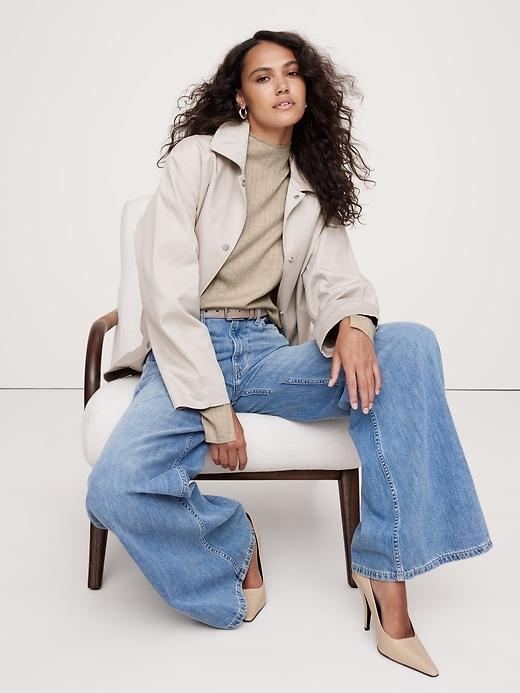 Ribbed Merino Mock-Neck Sweater Product Image